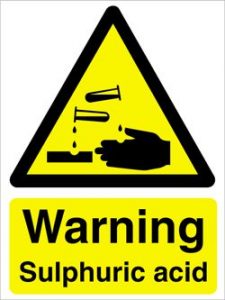 Warning - Sulphuric Acid