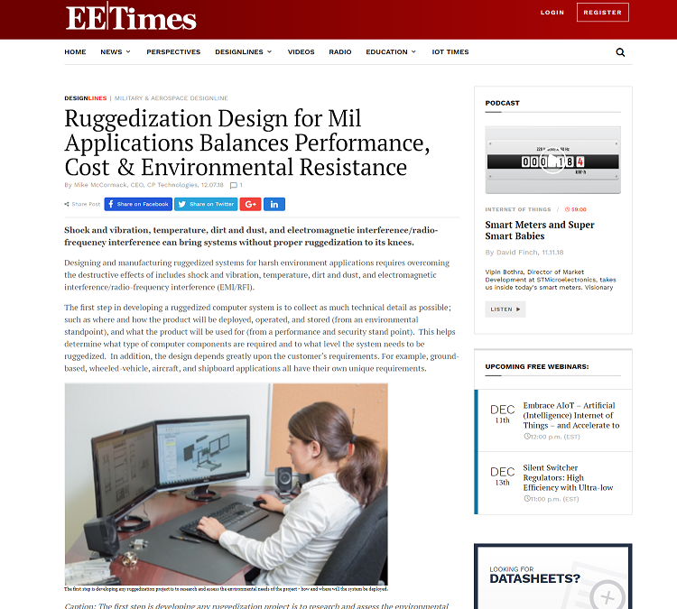 Ruggedization Design for Mil Applications Balances Performance, Cost & Environmental Resistance