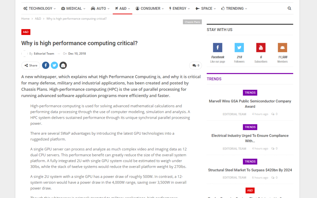Why is high performance computing critical?